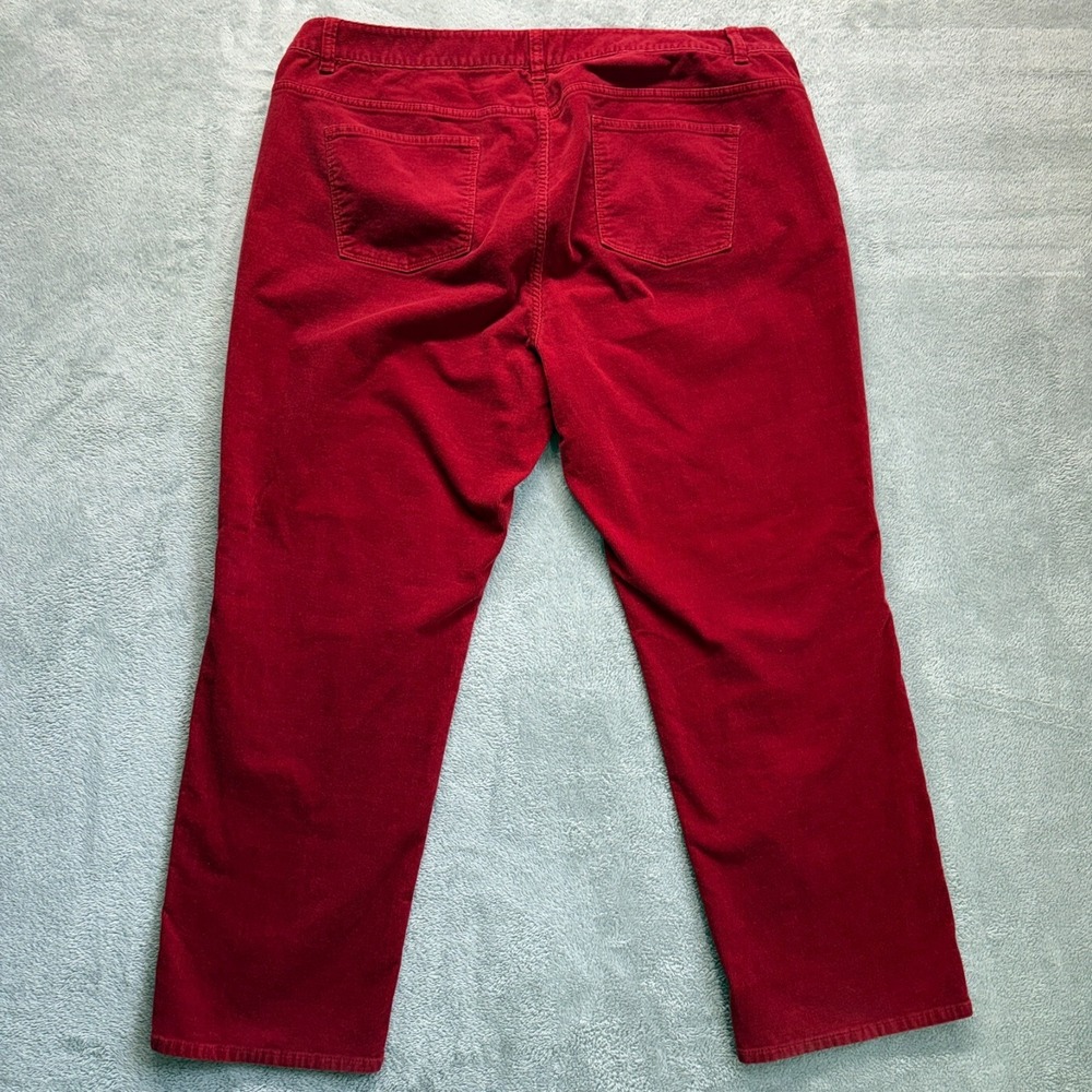 Talbots Jeans Womens 22WP Red Heritage Straight Mid Rise Corduroy Modern